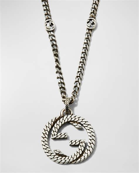 gucci men chain pendant|Gucci pendant necklace unisex.